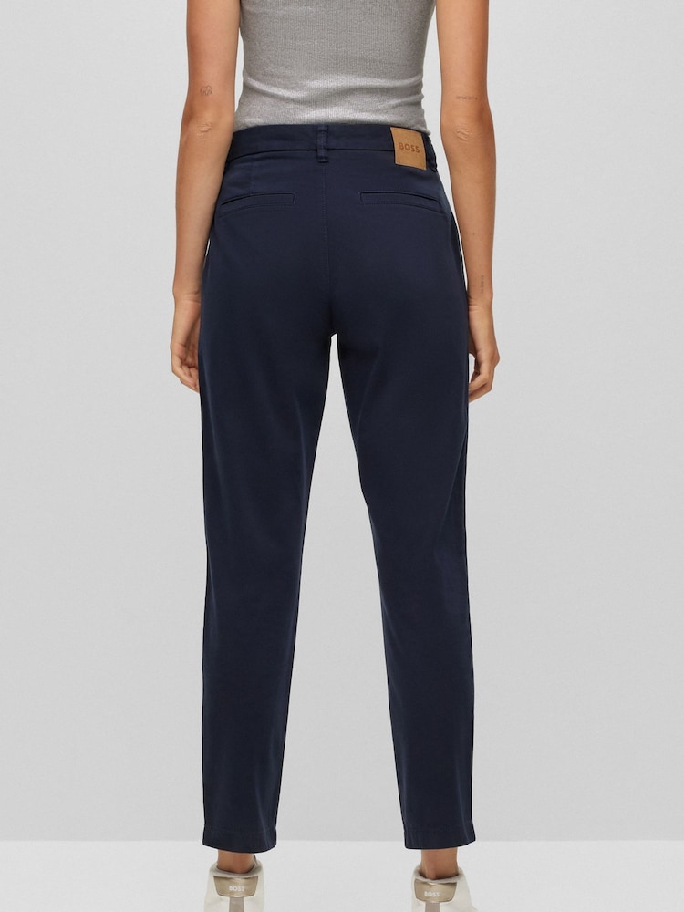 BOSS Blue Tachini Slim Fit Cigarette Trousers - Image 2 of 5