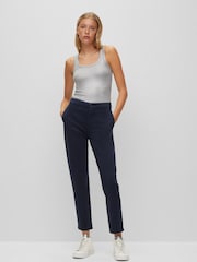 BOSS Blue Tachini Slim Fit Cigarette Trousers - Image 3 of 5