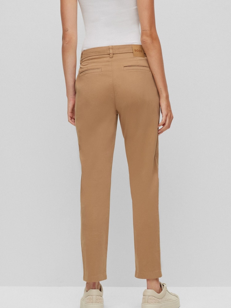BOSS Natural Tachini Slim Fit Cigarette Trousers - Image 2 of 5