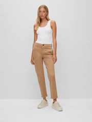 BOSS Natural Tachini Slim Fit Cigarette Trousers - Image 3 of 5