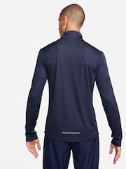 Marineblau - Nike Pacer Lauftop mit kurzem Reißverschluss - Bild 2 von 8