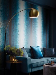 Clarke and Clarke Grey Disperse Silver 10.05M Wallpaper - Image 1 of 2