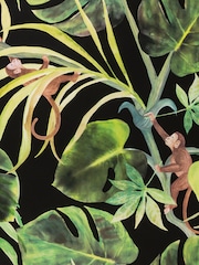 Clarke and Clarke Monkey Business Ebony 10.05M Wallpaper - Image 1 of 3