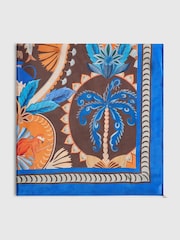 River Island Orange Samie Elishi Palm Print Scarf - Image 4 of 6