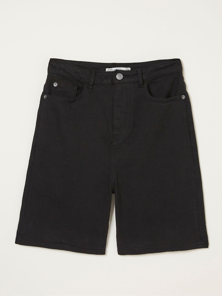 FatFace Black Darley Denim Shorts - Image 1 of 1