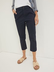 FatFace Blue Farnham Cropped Trousers - Image 1 of 5