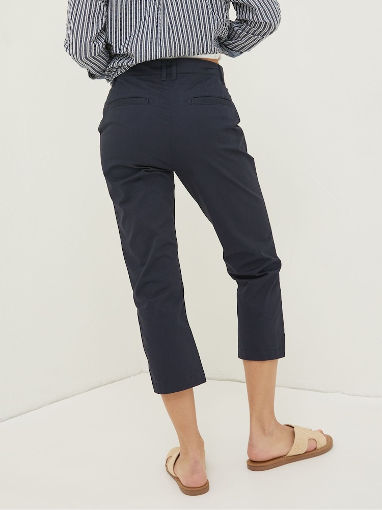FatFace Blue Farnham Cropped Trousers - Image 2 of 5