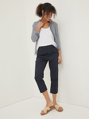 FatFace Blue Farnham Cropped Trousers - Image 3 of 5