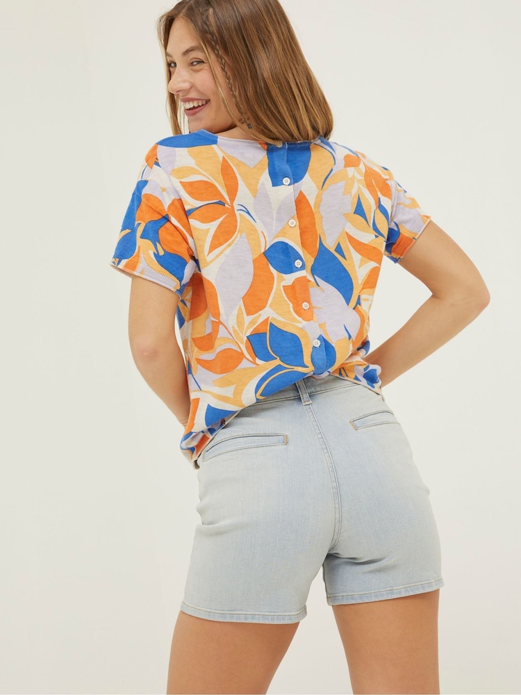 FatFace Blue Paige Denim Shorts - Image 2 of 5
