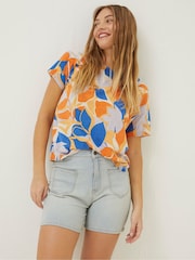 FatFace Blue Paige Denim Shorts - Image 3 of 5