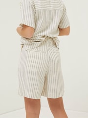 FatFace Deal Leinenshorts in A-Linie mit Streifen - Bild 2 von 5