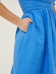 FatFace Blue Aideen Linen Dress - Image 4 of 5
