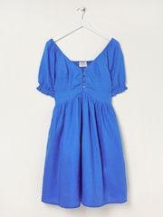 FatFace Blue Aideen Linen Dress - Image 5 of 5