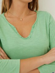 FatFace Green Porter Organic Cotton T-Shirt - Image 3 of 4