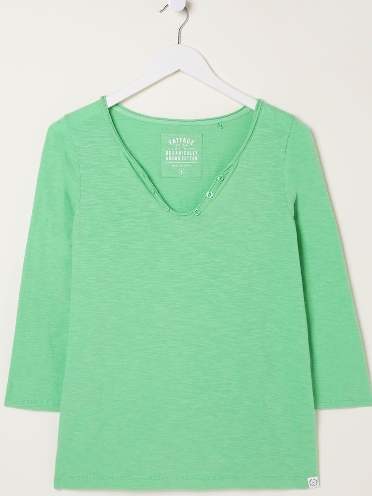 FatFace Green Porter Organic Cotton T-Shirt - Image 4 of 4