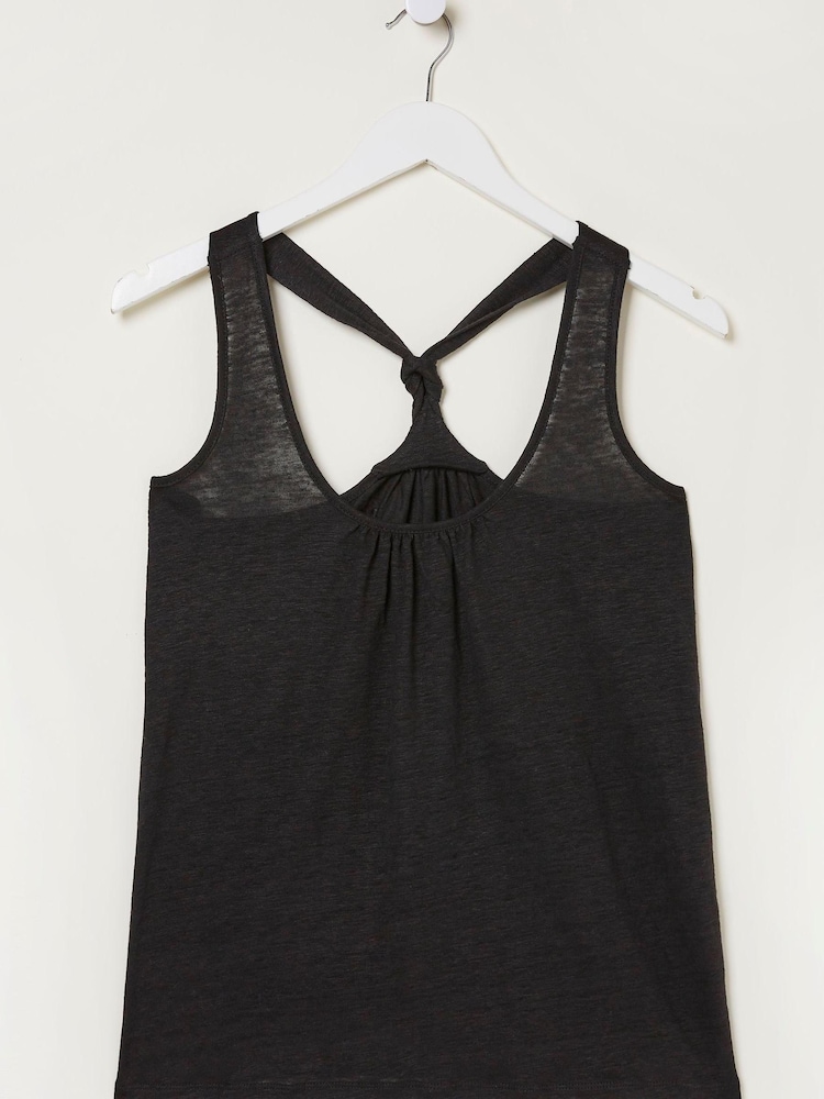 FatFace Black Linen Vest - Image 4 of 4