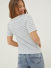 FatFace Blue Skylar Stripe Top - Image 2 of 4