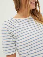 FatFace Blue Skylar Stripe Top - Image 3 of 4
