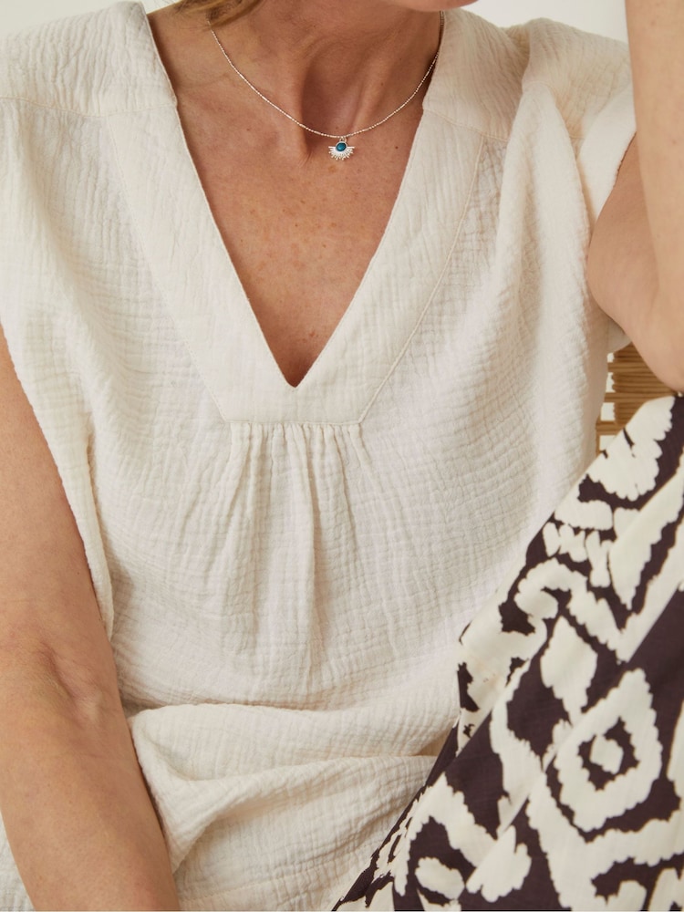 FatFace Natural Sadie Blouse - Image 4 of 4