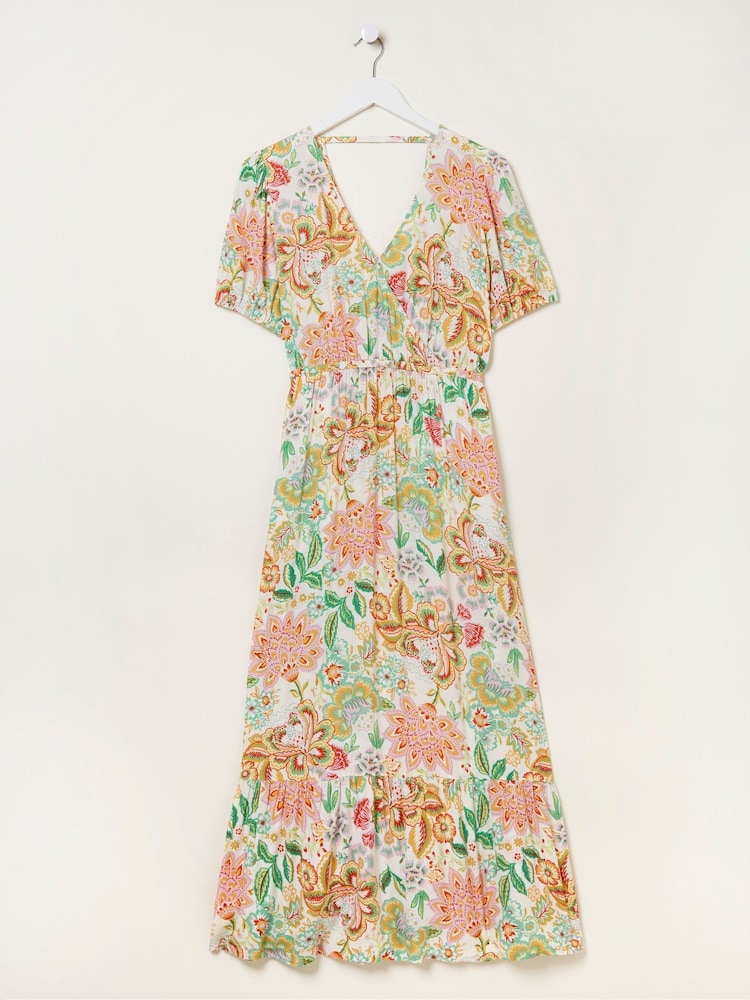 FatFace Natural Vivvie Paradise Floral Midi Dress - Image 5 of 5 FatFace Natural Vivvie Paradise Floral Midi Dress - Image 5 of 5