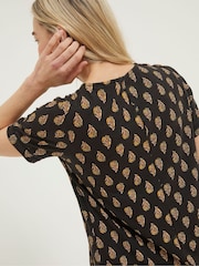 FatFace Black Woodblock Simone Jersey Dress - Image 3 of 4