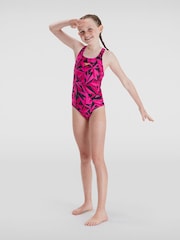 Speedo Black HyperBoom All-Over Medalist Swimsuit - Image 1 of 6