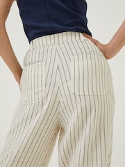 FatFace Cream Pendeen Stripe Wide Leg Trousers - Image 5 of 5