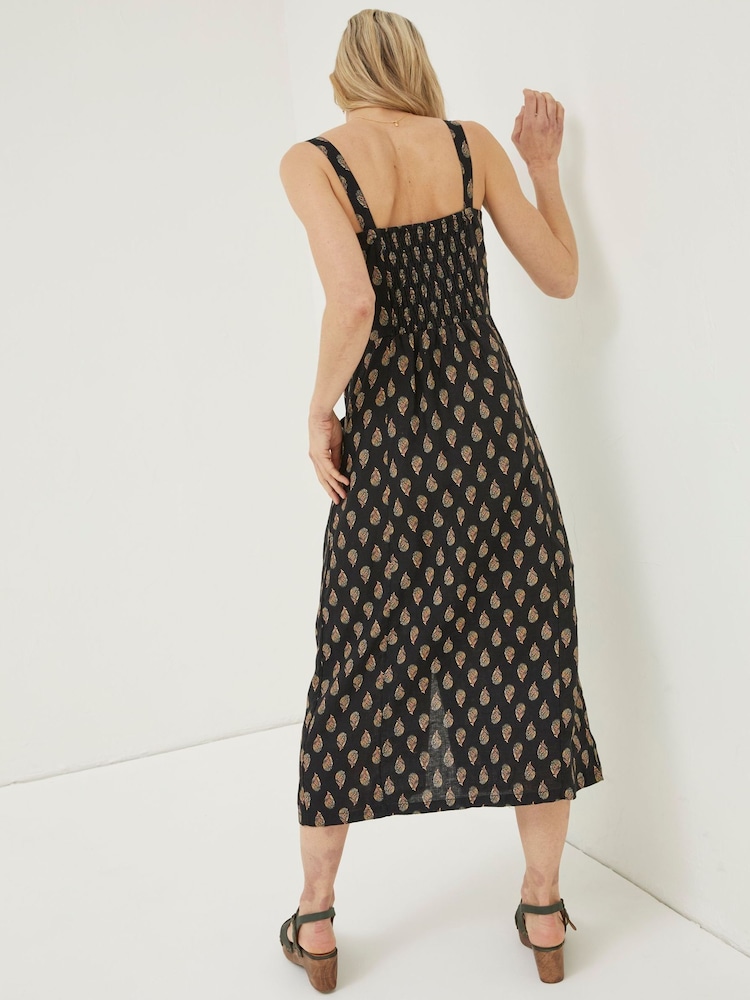 FatFace Black Woodblock Corey Linen Dress - Image 2 of 5