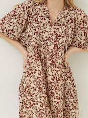 FatFace Brown Floral Scarlett Dress - Image 4 of 6