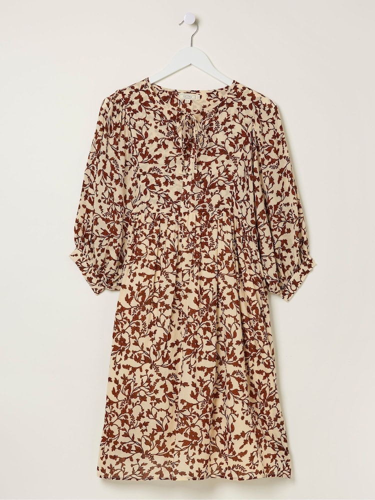 FatFace Brown Floral Scarlett Dress - Image 6 of 6