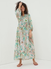 FatFace Natural Jocelyn Paisley Maxi Dress - Image 1 of 5