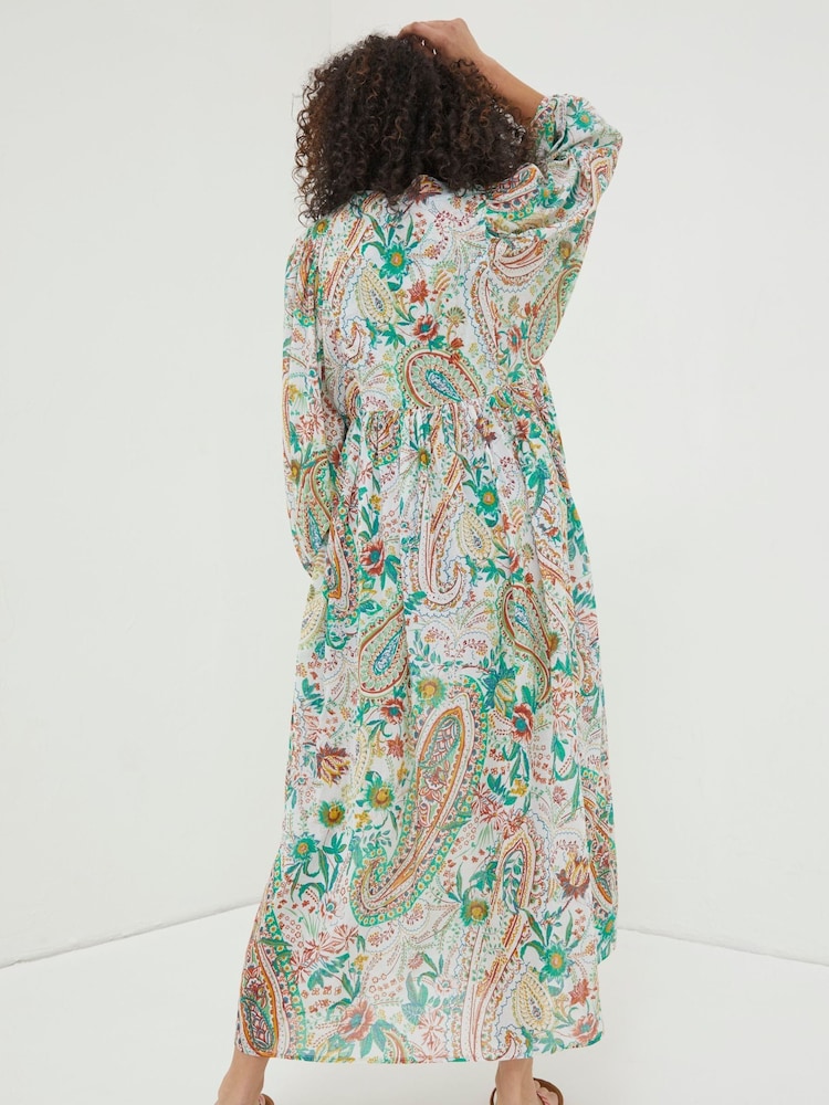 FatFace Natural Jocelyn Paisley Maxi Dress - Image 2 of 5