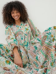 FatFace Natural Jocelyn Paisley Maxi Dress - Image 3 of 5