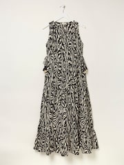 FatFace Black Paint Stroke Avery Midi Dress - Image 6 of 6