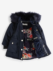 Baker by Ted Baker Shower Resistant Frill Parka - Image 9 of 10