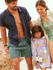 FatFace Green Tropical Leaves Swimsuit - Image 5 of 5
