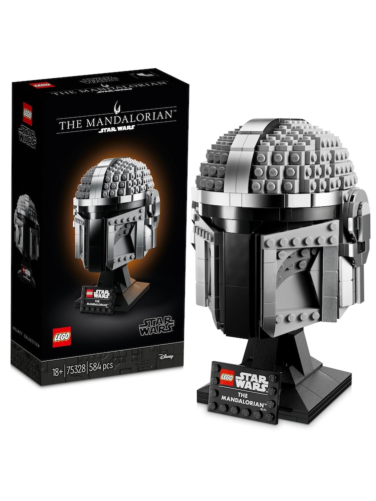 LEGO Star Wars The Mandalorian Helmet Model Adult Set 75328 - Image 1 of 9