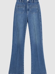 Reiss Light Blue Isabel Regular Wide Leg Jeans - Image 2 of 9