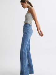 Reiss Light Blue Isabel Regular Wide Leg Jeans - Image 7 of 9