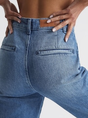 Reiss Light Blue Isabel Regular Wide Leg Jeans - Image 9 of 9