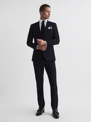 Reiss Black Hope Modern Fit Travel Blazer - Image 3 of 6