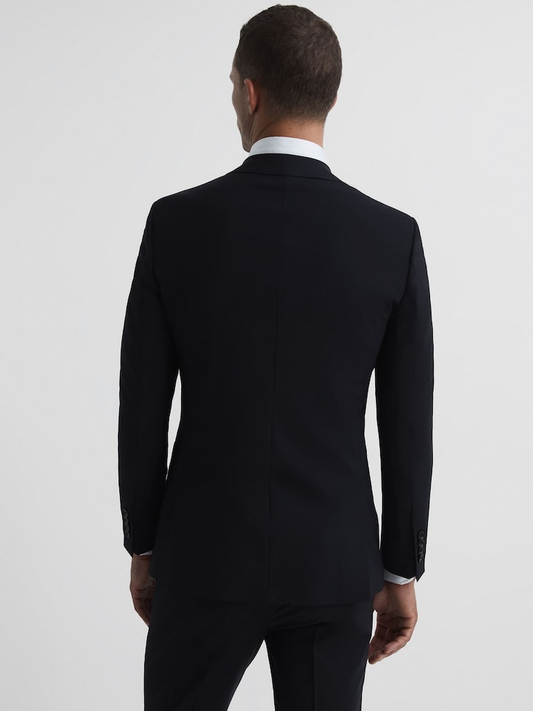 Reiss Black Hope Modern Fit Travel Blazer - Image 5 of 6