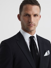 Reiss Black Hope Modern Fit Travel Blazer - Image 6 of 6
