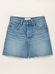 FatFace Blue Courtney Cut Off Denim Shorts - Image 5 of 5