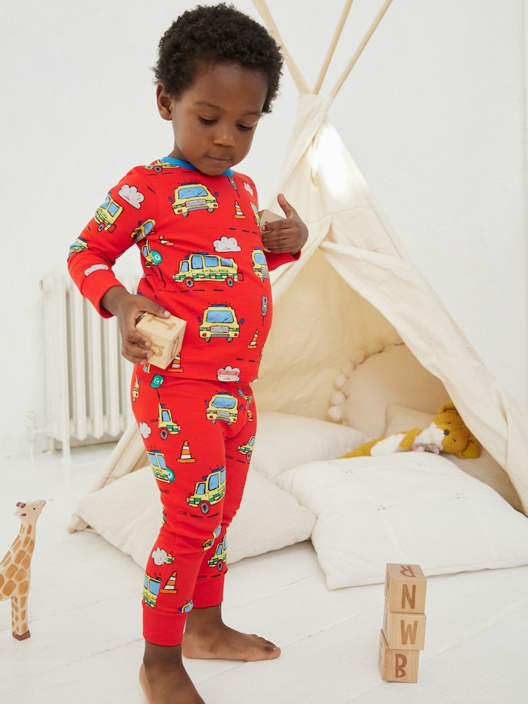 Red/Blue Emergency Transport Snuggle Pyjamas 3 Pack (9mths-10yrs) - Image 6 of 9