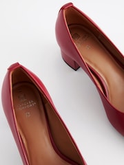 Red Regular/Wide Fit Forever Comfort® Leather Low Block Heel Shoes - Image 7 of 7