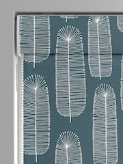 MissPrint Blue 100% Cotton Bloom Made to Measure Roman Blind - Image 3 of 6