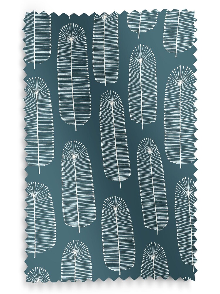 MissPrint Blue 100% Cotton Bloom Made to Measure Roman Blind - Image 6 of 6