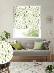 MissPrint Cream 100% Cotton Snow Drops Made to Measure Roman Blind - Image 1 of 6
