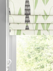 MissPrint Cream 100% Cotton Snow Drops Made to Measure Roman Blind - Image 2 of 6